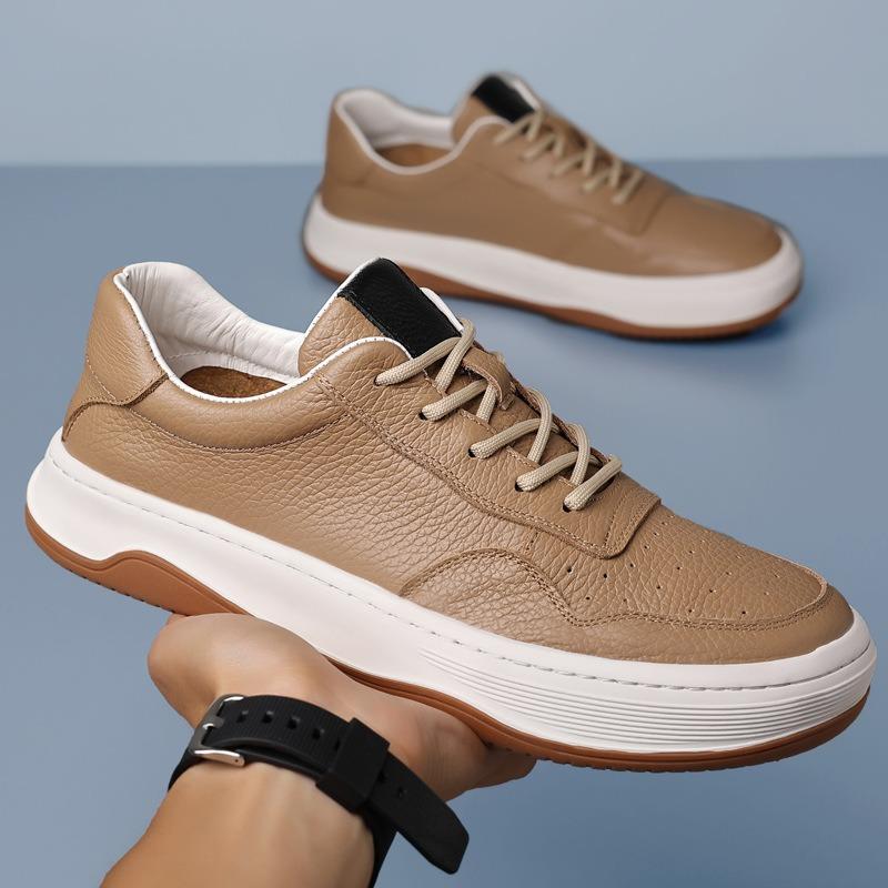 The First Layer of Cowhide Summer New Men's Leather Shoes Casual Versatile Board Shoes Breathable Men's Shoes Shoes