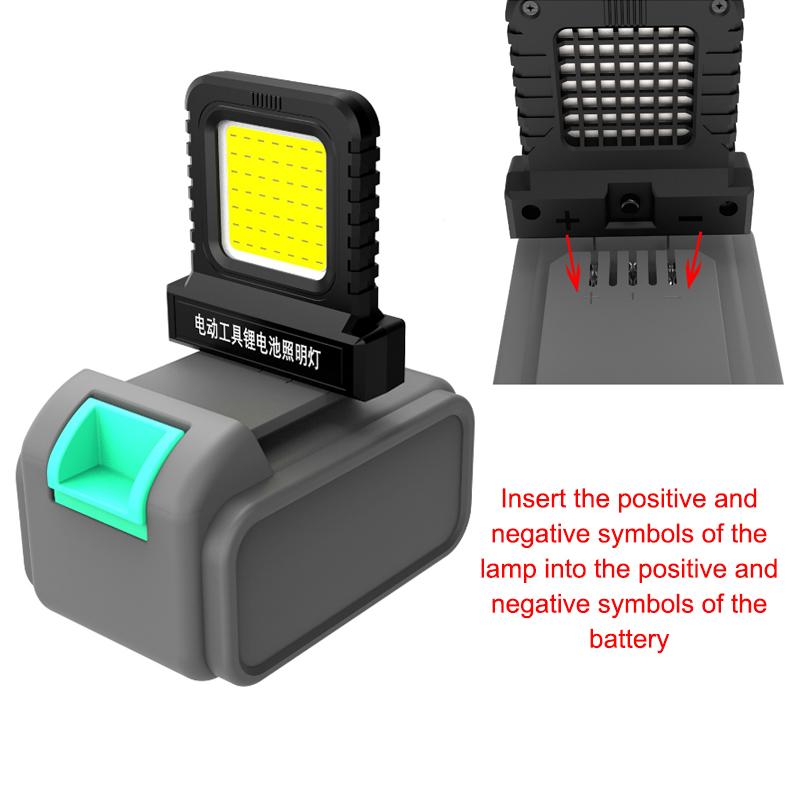 2026 Mini Pocket Flashlight LED Work Light for 20V 21V Lithium Batteries Power Tool Camping Lantern LED Auto Repair Work Light
