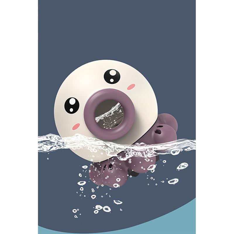 Green Rotating Octopus Baby Bath Toy For Children And Infants Plastic Material Water Sprinkler Interactive Toy
