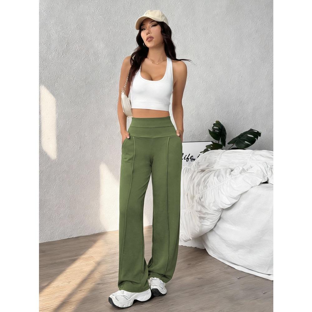 Straight Leg Sports Pants for Women, New Loose Quick Drying Pilates, Running Training Yoga Pants Fitness Suit