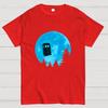 Tardis and Moon Cotton Summer Casual Cool Loose T-Shirt