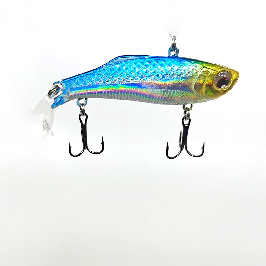 Howell  72mm 55mm Lipless Crankbait Fishing Lures Sinking Vib Plastic Vib Vibration for Bass Trout for River Lake Fishing (Blue,/&72mm 16g)