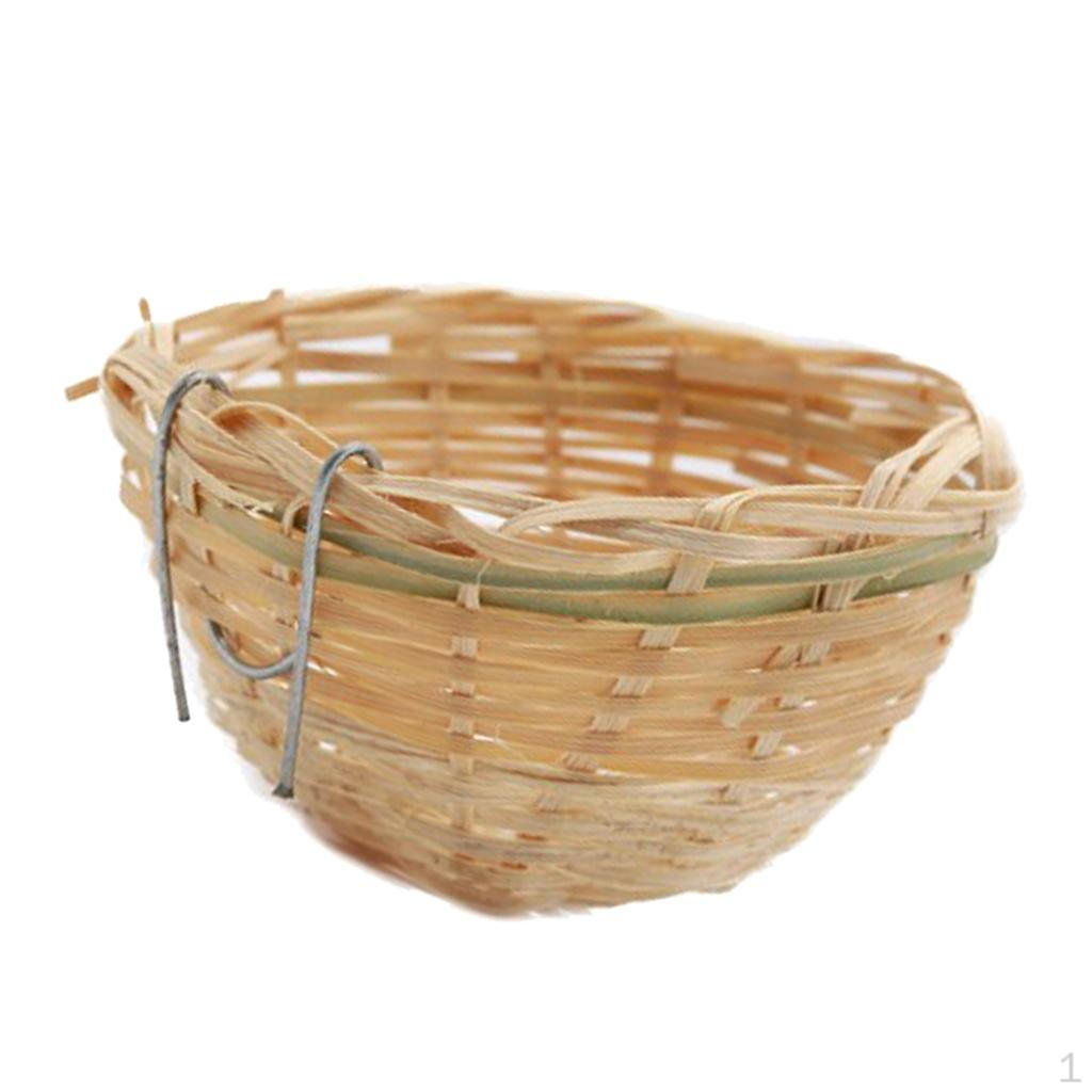 Round Canary Nest Pan Birds Hatching Breeding with Hook for