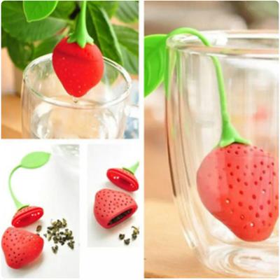 Silicone Strawberry Tea Infuser Teapot Tool Teabag Kettle Loose Tea Leaf Strainer Ball Holder Herbal Spice Filter Kitchen Gadget