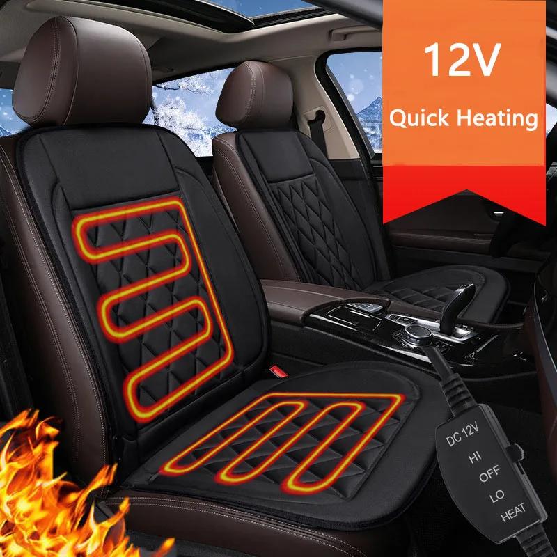 Winter Heated Car Seat Cover 12V Heating Warmer Car Seat Cushion Auto Universal Car Seat Protector Cloak Cover Pads
