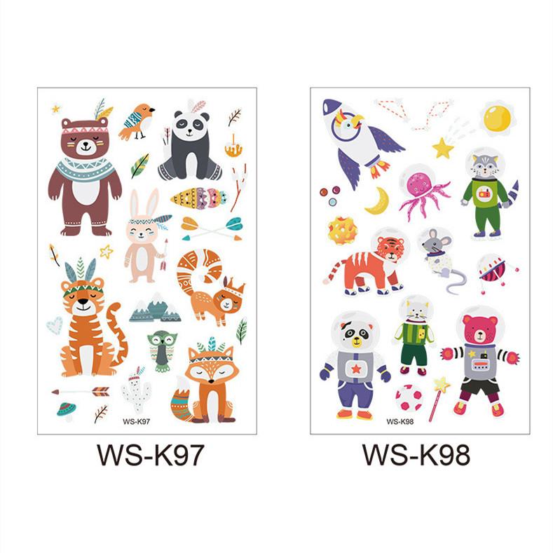 

2 шт., наклейки для татуировок, светящиеся детские временные поддельные татуировки, светящаяся паста на лице, руке, ноге для детей, наклейка с русалкой для боди-арта 120*76mm