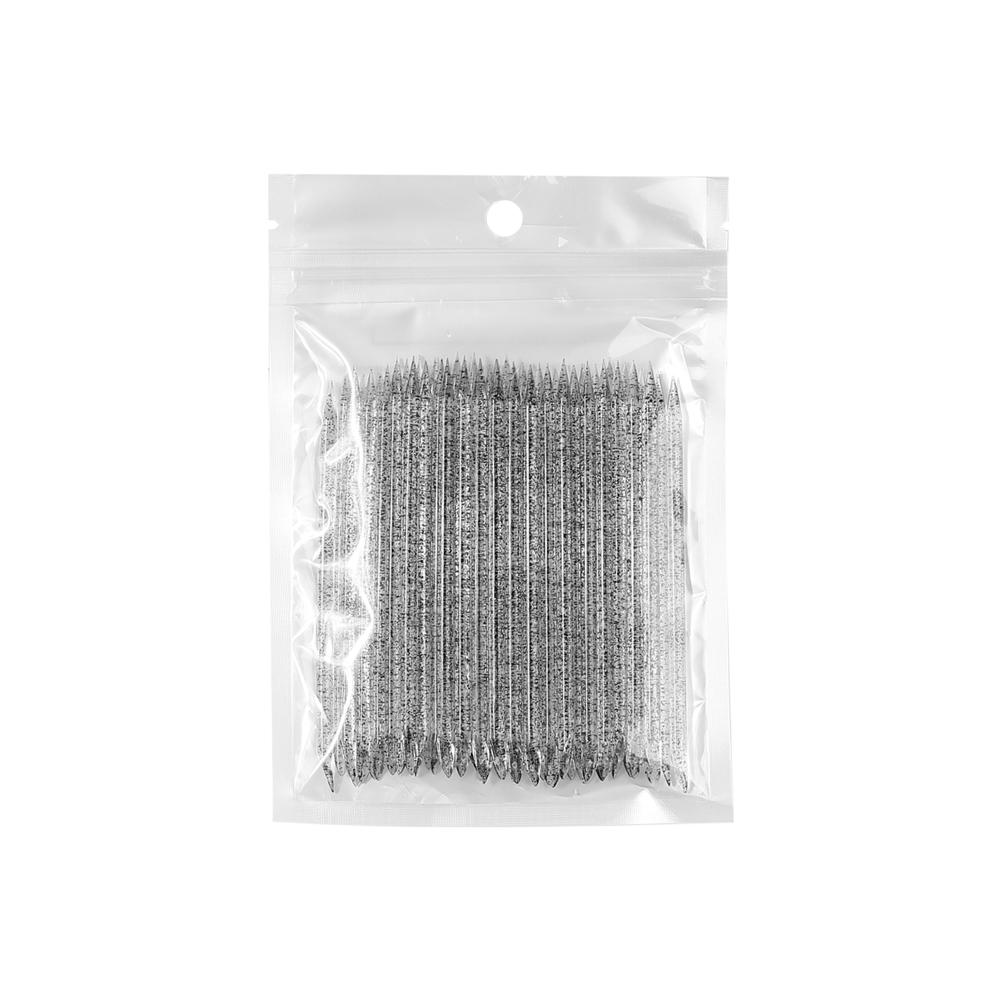 

50 шт./пакет многоразовый двухголовый кристаллический толкатель кутикулы инструмент для удаления кутикулы оранжевый деревянный ногти педикюр уход сверло палочки инструменты