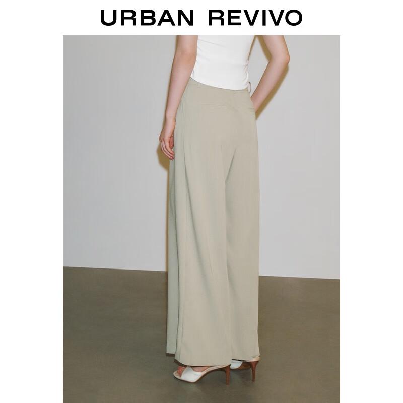 UR 2025 Damen Drapierte Weitbein-Pendlerhose