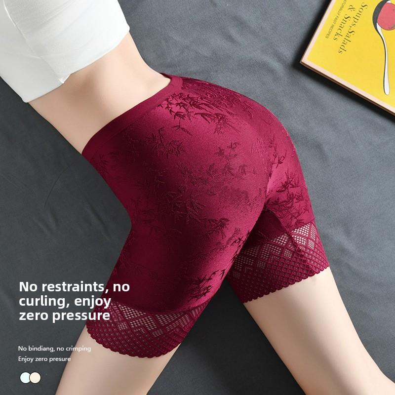 Culotte d'été pour femme grande taille, ajourée en dentelle, anti-reflet, taille haute