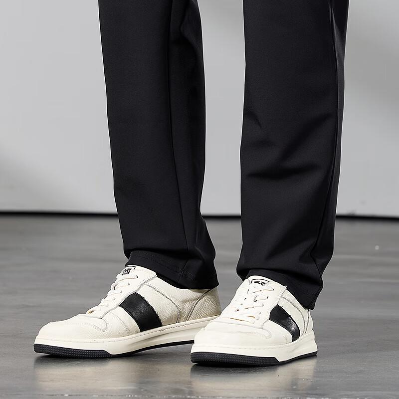 FAPAI Men's Easy Care Straight Leg Casual Pants