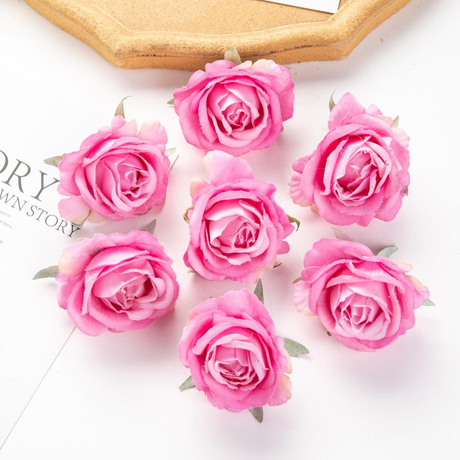 Artificial Flowers Flannel Roses Home Room Decora Valentine's Scrapbooking Wreath Wedding Bridal Accessories Clearance Diy Gift