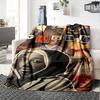 1pc 2PacHip Hop Blanket Soft Lightweight All Season Multi Purpose Throw for Sofa, Bed, Office & Picnics, French Style with Iconic Album Art & Quotes