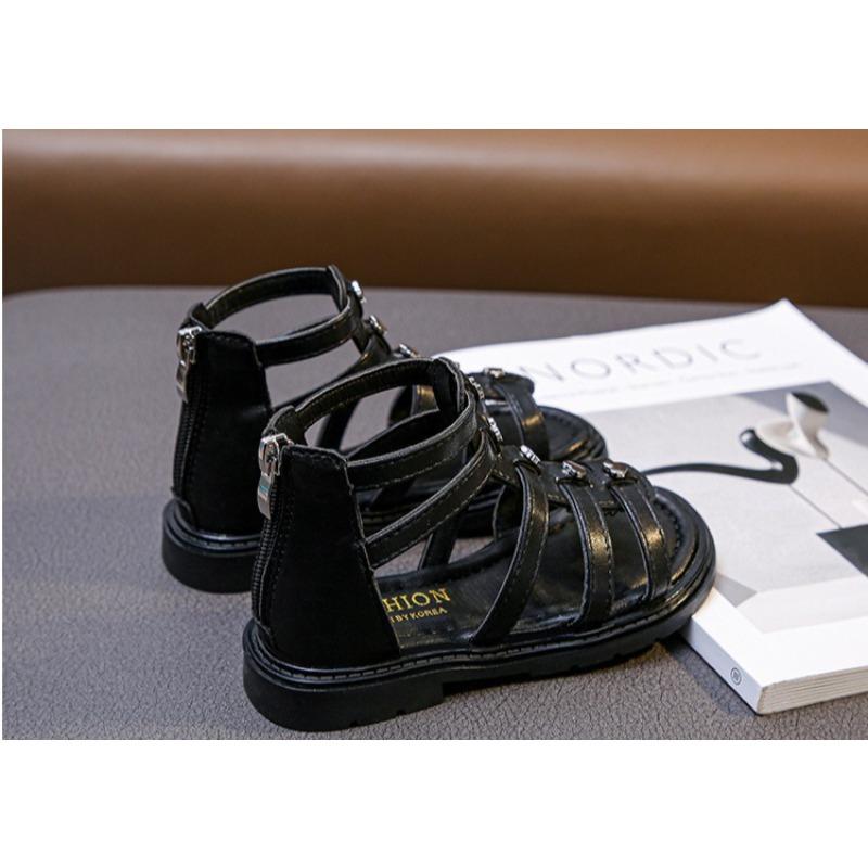 Sandali Romani da Bambina, Sandali Alti con Borchie Primavera Estate Scarpe da Principessa per Bambini