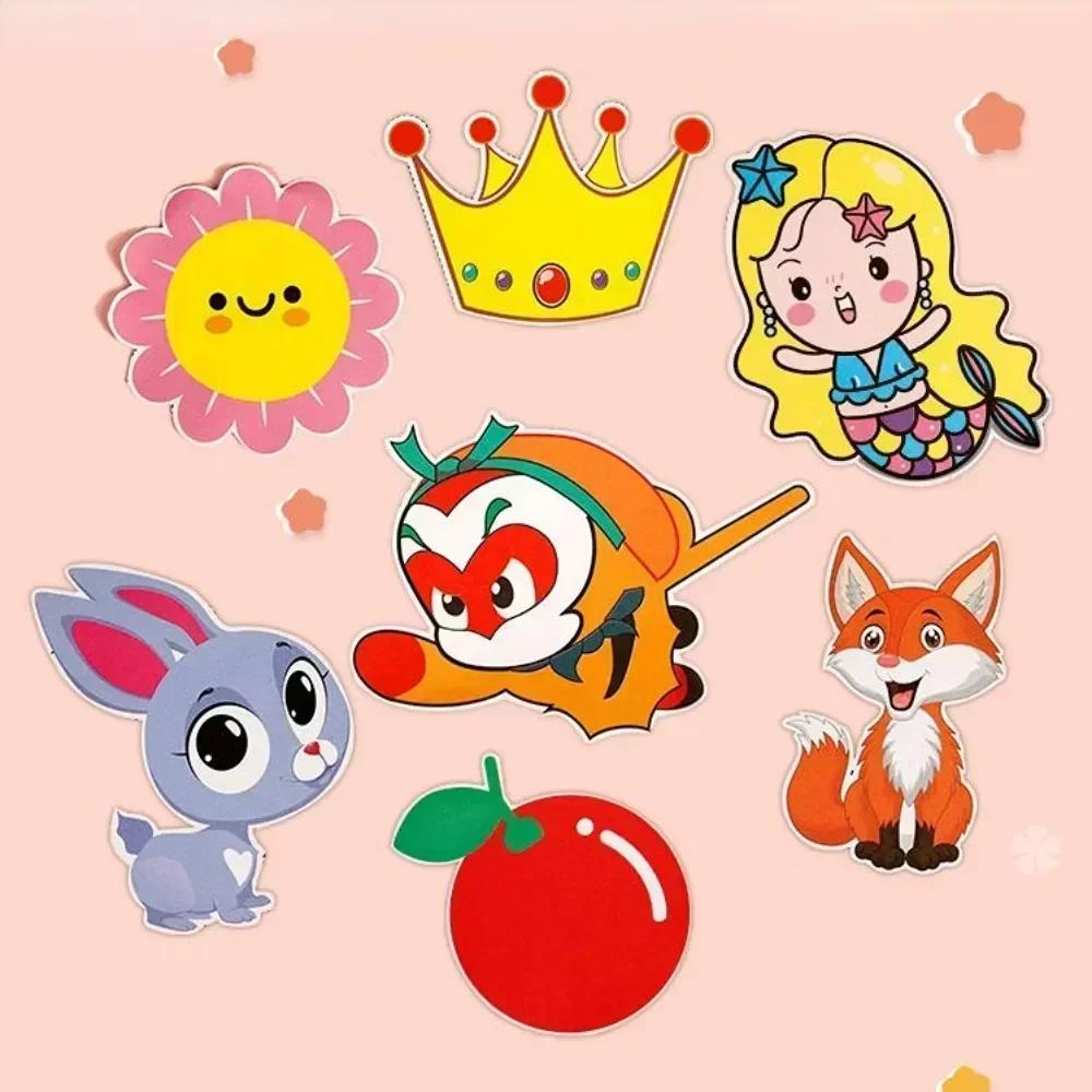 48 stücke DIY Kinder Handgemachtes Papierschnittbuch Bastelspielzeug Kinder Basteln Cartoon Scrapbooking Papier für Kinder Lernspielzeug Geschenke