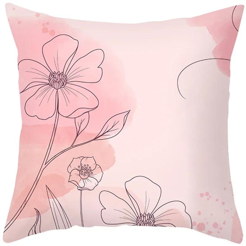 Leaf Throw Pillow Office Sofa Spring Home Decor case Square Flower Cushion Cover