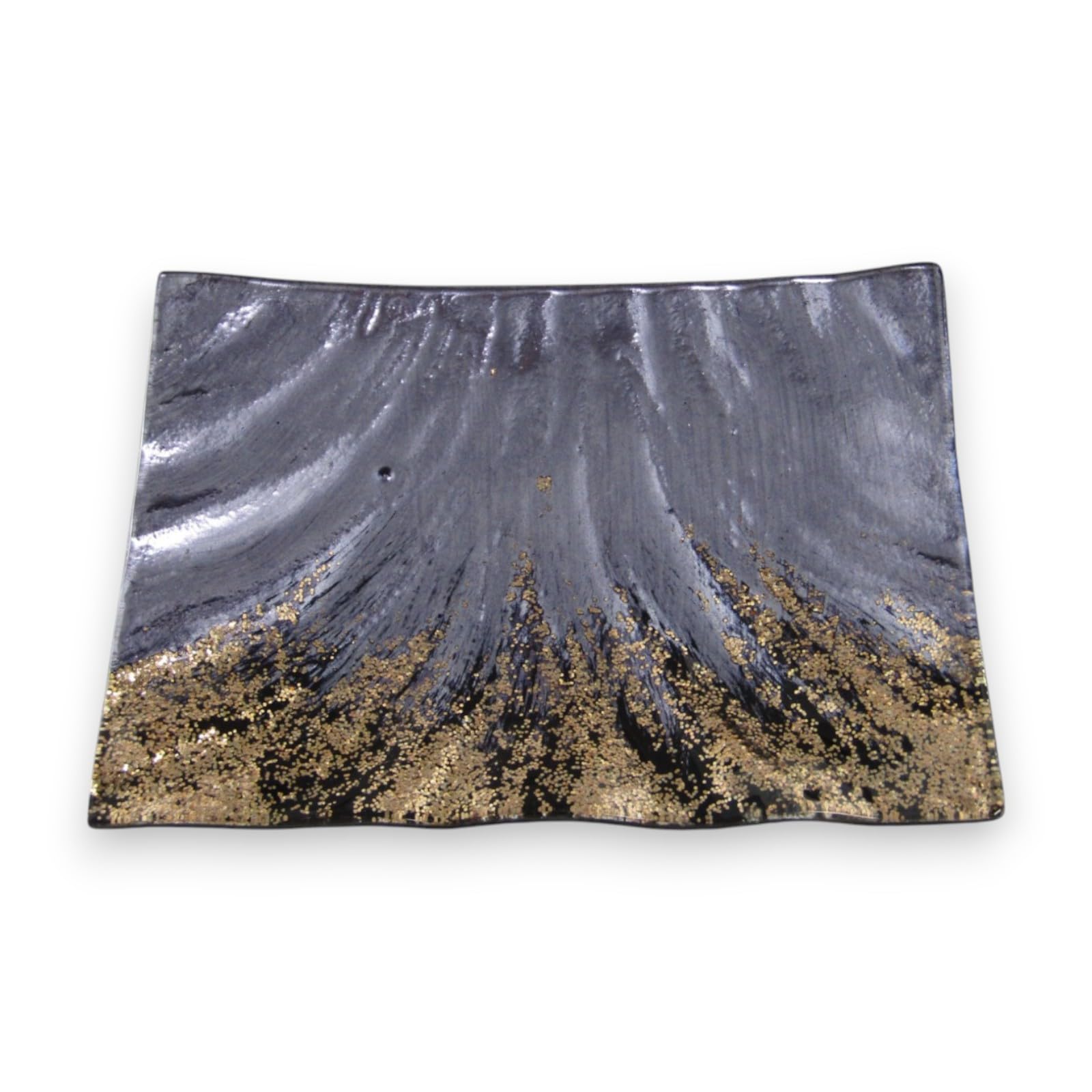 

Маленькое прямоугольное стеклянное сервировочное блюдо фиолетового цвета от Sairan J-Kitchens, золото, 15 см, фиолетовый