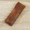 Retro Crazy Horse Leather Fountain Pen Sleeve - Handmade Unisex Storage Case for Small Pens