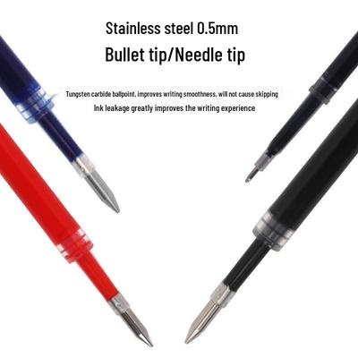 Beifa 20-Pack Gel Pen Refills, 0.5mm Bullet & Needle Tip, Black, Red, Blue Ink for Students