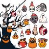 1 Set Halloween Pendent Easy Installation Pumpkin Ghost Hanging Ornaments for Festive Home Decoration
