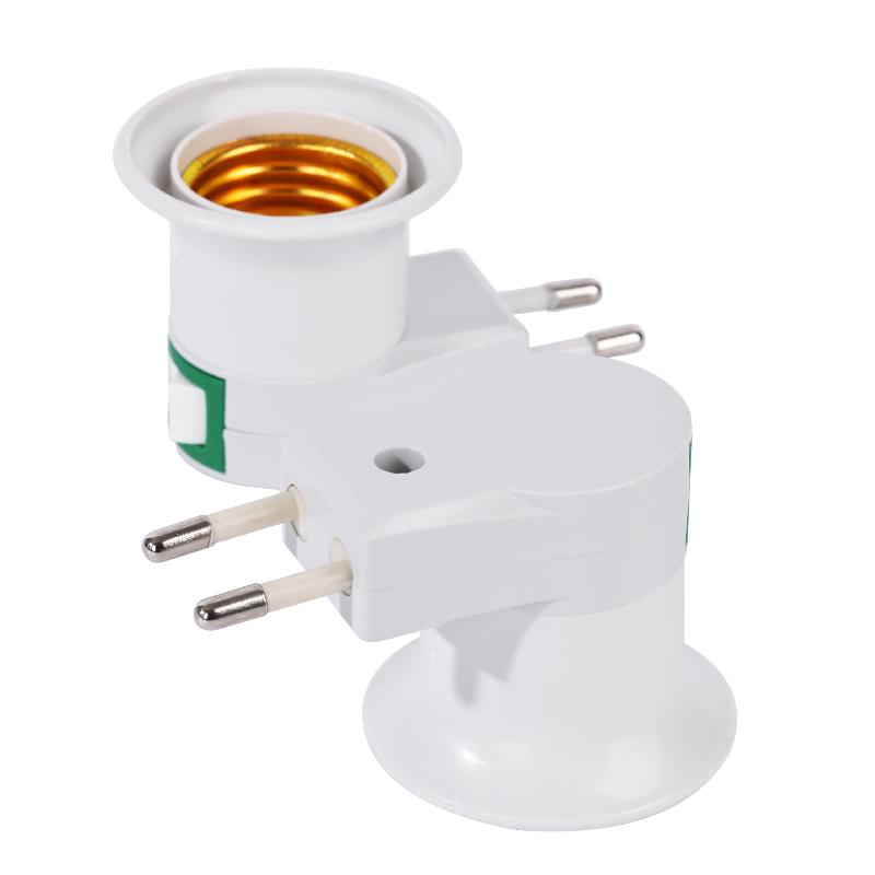 Lamp Socket With Power Outlet Plug In Light Bulb Socket With Switch For Us Eu Plug Home Lighting Accessories