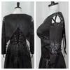 Bellatrix Lestrange Cosplay Costume, Halloween Death Eater Black Witch Stage Performance Dress