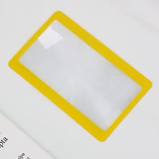 3X PVC Fresnel Lens Magnifier Pocket Credit Card Size PVC Frame Lightweight High Safety Square Lens Shape Magnifier