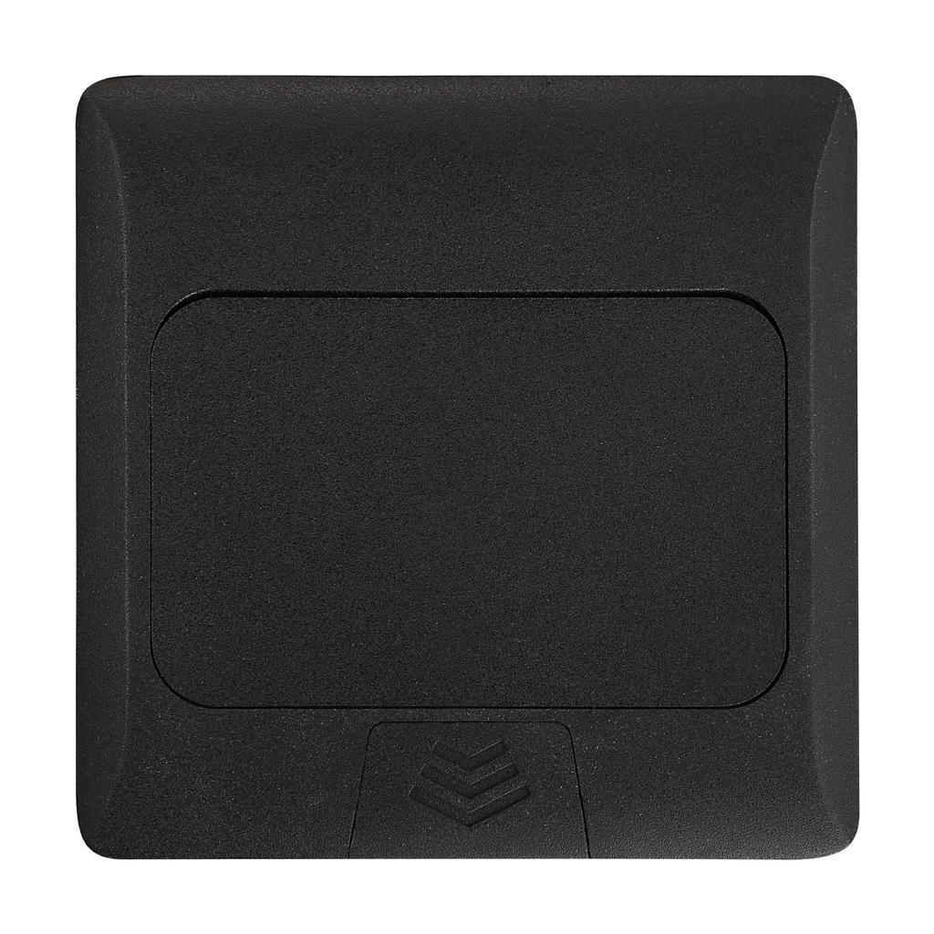 Black Pop-up Floor Socket with Universal Three-hole and USB Connectivity