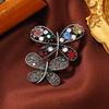 SKEDS Elegant Women Men Fashion Full Crystal Butterfly Flower Brooches Badges Shiny Boutique Decoration Rhinestone Pins Jewelry