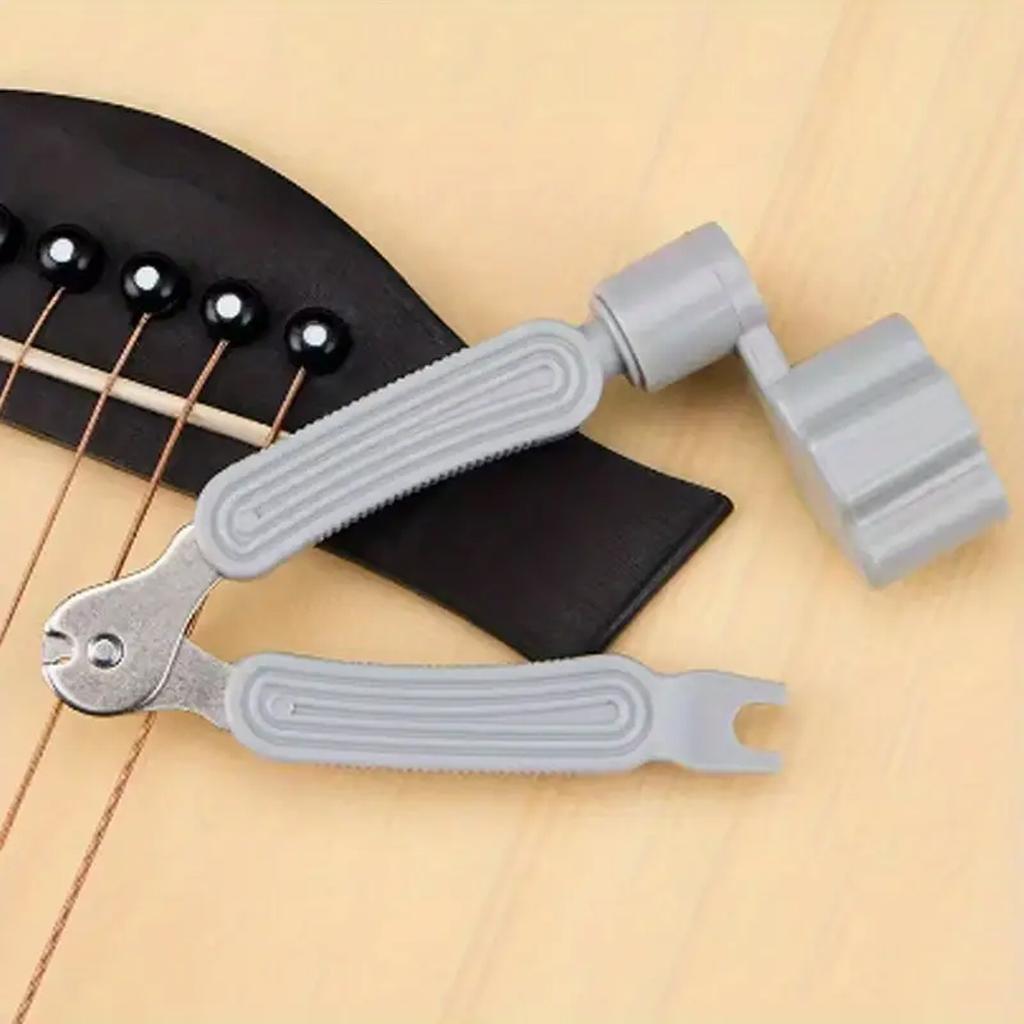 1pc 3-in-1 Guitar String Winder With Peg Winder, String Cutter, And Pin Puller - Instrument Maintenance And Repair Tool