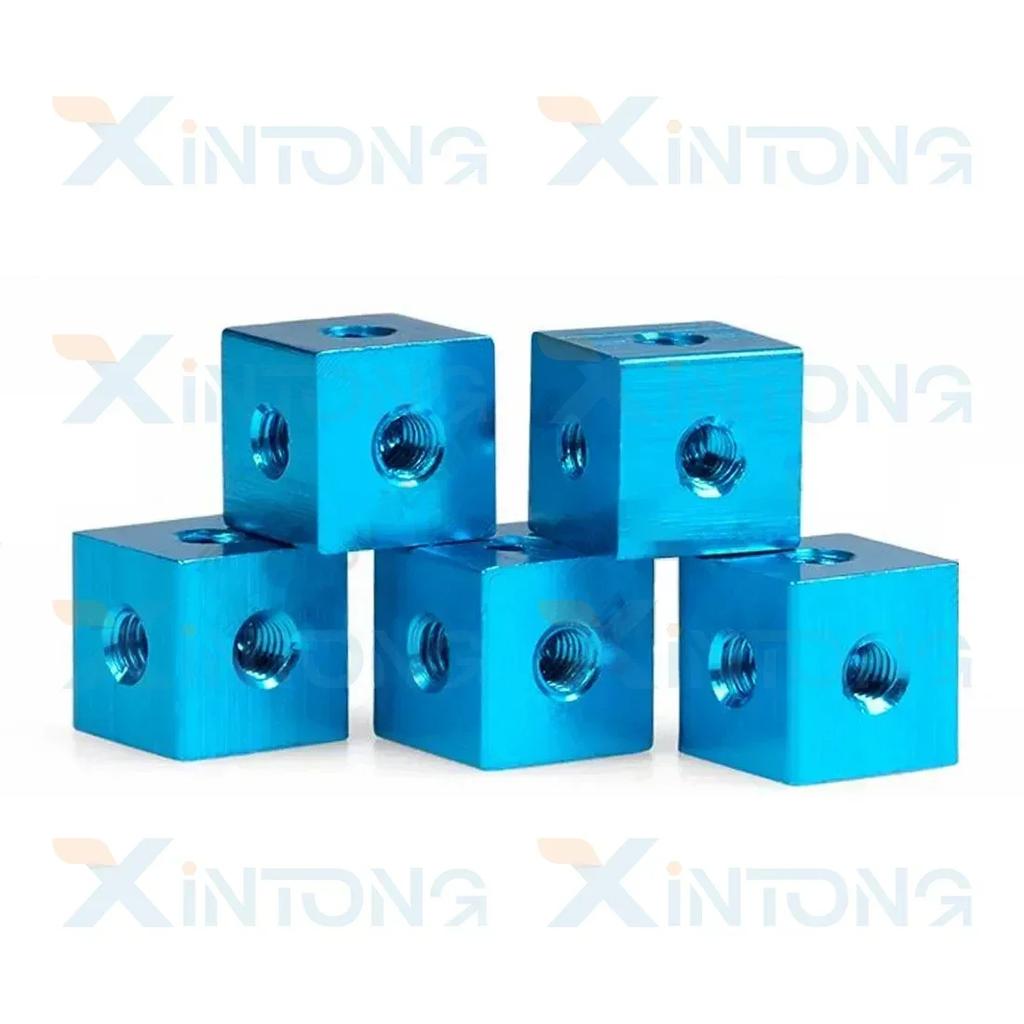 10Pcs M3 X 10 X 10 X 6mm/10mm Cube Connector Aluminium Alloy Anodized Fixing Bracket 6 Way Square Spacer Standoff Tee