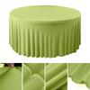 4/5/6FT Round Tablecloth Circular Polyester Table Cover Polyester Table Cloth for Hotel Banquet Birthday Party Table Decor
