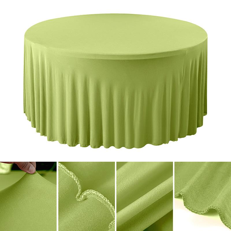 4/5/6FT Round Tablecloth Circular Polyester Table Cover Polyester Table Cloth for Hotel Banquet Birthday Party Table Decor