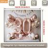 2D 30th Birthday Photography Backdrop Rose Gold Balloon & Banner Party Background