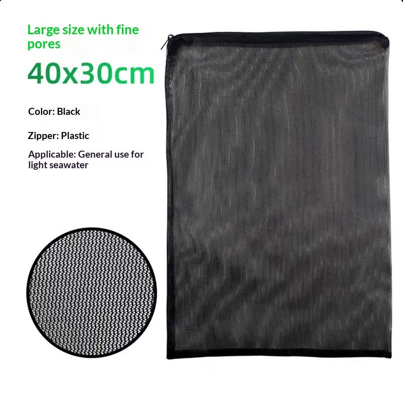 Aquarium Filter Net Bags Reusable Fine Filter Media Bags With Zipper For Aquarium Filtration Bio Ball Carbon Isolation Storage
