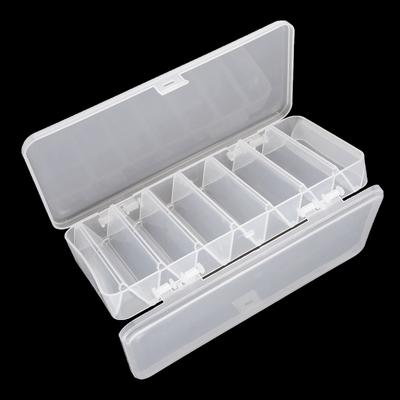 Doppelseitige Angelköderbox mit 14 Fächern für Minnow-Garnelenköder, Aufbewahrung von Metalllöffelködern