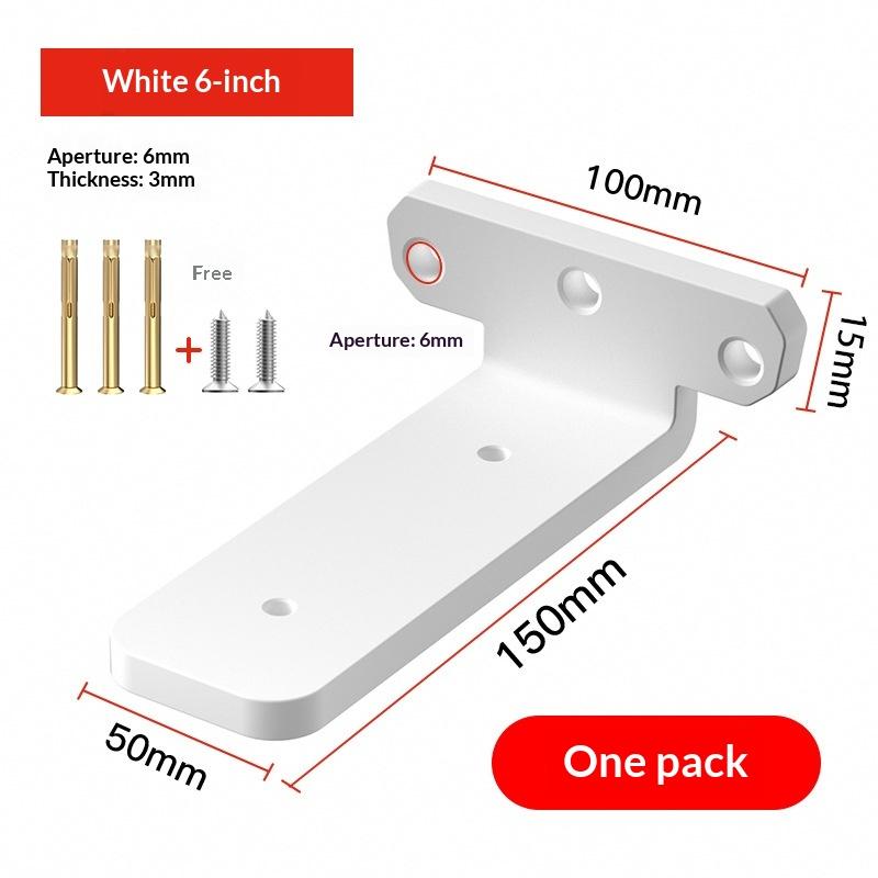 1 Set 6mm L-shape Partition Support Brackets Wall Mount Fixed Rack With Screw Heavy Duty Shelf Brackets Industrial Metal Bracket