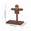 Key Organizer with Tray ScarecrowShaped Holder Wooden Rack Freestanding for