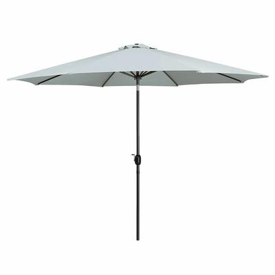 Umbrella Steel 8 Ribs D270 Cm Polyester White Garden, Pool, Terrace 10484