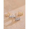 Eetit High Quality Shiny Cubic Zirconia Daily Stud Earrings for Women Stainless Steel Delicate Popular Versatile Jewelry Gift