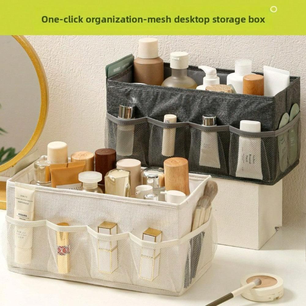 Foldable baffle storage box Home desktop multi-layer finishing box Dormitory portable storage box
