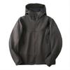 Men's Outdoor Leisure Hooded Sports Waterproof Charge Stone Plus Fleece Windproof Hooded Coat