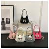 Trendy Single Shoulder Handbag Simple Earphone Bag Korean 2024 New Butterfly Bow Chain Crossbody Bag Women Black