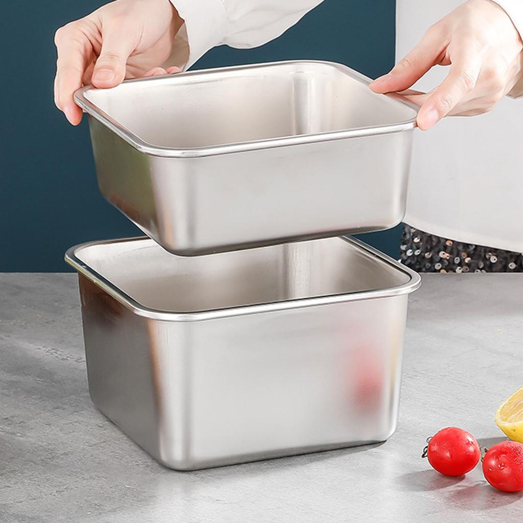 Spacious Stainless Steel Food Storage Container Multipurpose Household Lunch Box Handheld Crisper with See Through Lid