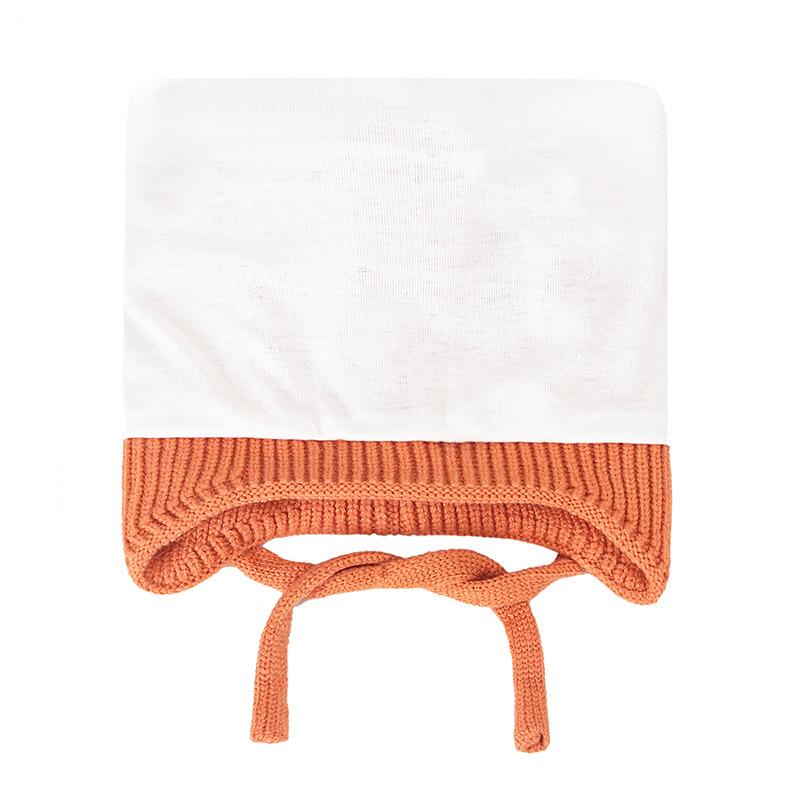 Bonnet en laine résistant au froid pour enfants, automne hiver, fille, épais et chaud, protection des oreilles, fleur, boule de cheveux, bonnet tricoté