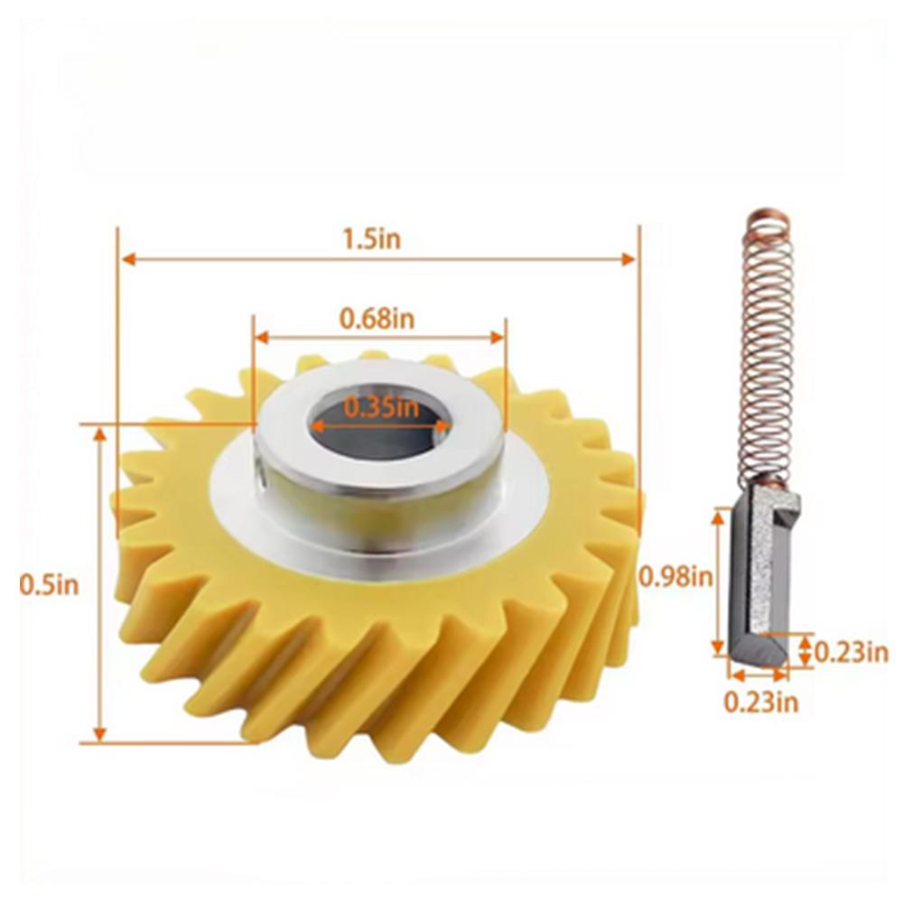 4 buc W10380496 W10112253 Angrenaj Melcat și Perii de Carbon de Înlocuire pentru Mixer