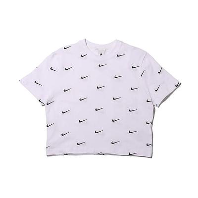 Logo Print Short Sleeve T-Shirt Women Tops White CK4092-100