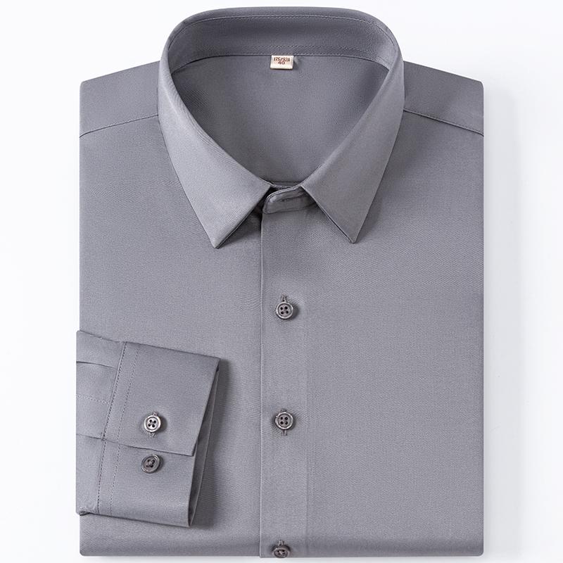 Men's High-End Stretch Non-Ironing Seamless Shirt Long Sleeve Spring and Autumn Youth Business Casual Shirt