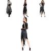 Womens Dark Vampire Costume With Polyester Material And Lace Accents For Cosplay And Events
