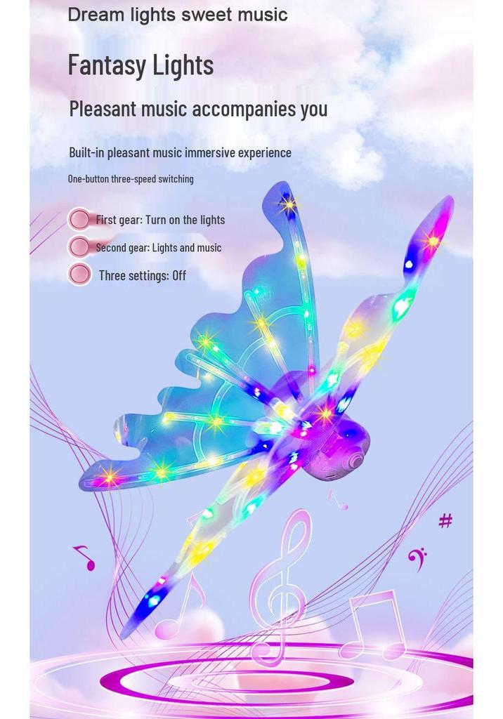 Elf Wings Automatic Light-Up Moving Butterfly Toy for Kids