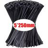 500/100Pcs Wholesale Plastic Nylon Cable Ties Self-locking Cord Straps Adjustable Cables Fastening Loop Home Office Wire Zip Tie